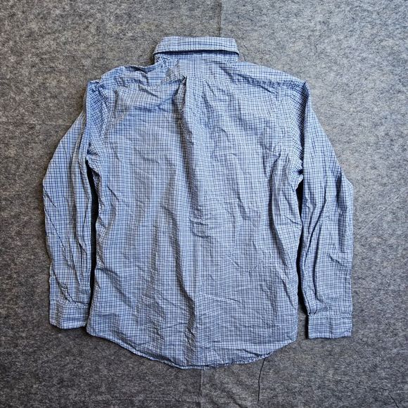 Vintage Ralph Lauren Shirt Mens Large Blue Flannel Check Plaid Button Up - Picture 7 of 8